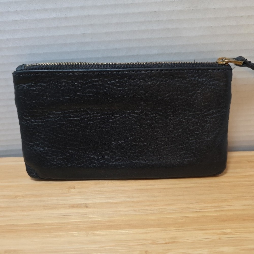 Vintage FOSSIL Black/Brown Bifold Wallet Clutch